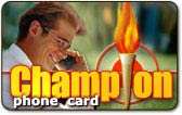 Champion prepaid phone card