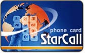 StarCall calling card