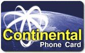 Continental phone card, Continental calling card