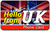 Hello from UK phone card, Hello from UK calling card