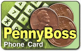 Penny Boss phone card, Penny Boss calling card
